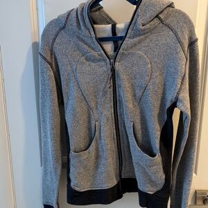 lululemon athletica Black and Gray Scuba Sweatshirt